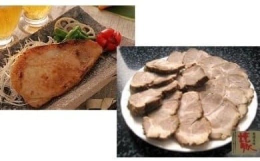 
B-002「寄居名物 豚肉みそ漬」と「肉屋の特製 焼豚」
