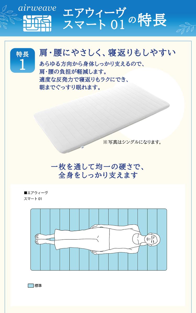 エアウィーヴ スマート01 セミダブル 寝具