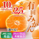 【ふるさと納税】 有田みかん 秀品 優品 箱込 10kg / 5kg / 2.5kg 玉ぞろい 小玉 大玉 ※11月月中旬以降順次発送予定 和歌山県産 産地直送 贈答用 【みかんの会】 //mandarin