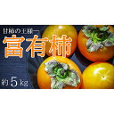 【ふるさと納税】甘柿の王様！三豊市の「富有柿」約5kg　お届け：2024年11月1日～2024年12月15日まで