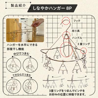 ふるさと納税 可児市 しなやかハンガー8P　 |  | 01