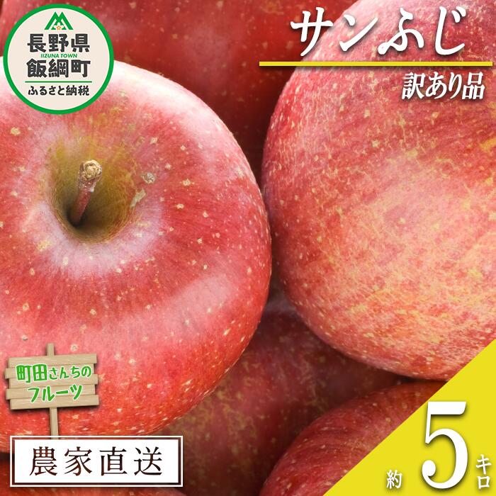 【ふるさと納税】 りんご サンふじ 訳あり 5kg 町田さんちのりんご 長野県 飯綱町 〔 傷 不揃い わけあり リンゴ 林檎 果物 フルーツ 信州 長野 11000円 予約 農家直送 〕 発送期間：2025年12月上旬〜2026年2月上旬{*}