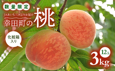 【先行予約】 《数量限定》 幸田町産「桃」3kg 化粧箱入り もも フルーツ 果物 ※2026年6月下旬～7月下旬頃に順次発送予定 ※着日指定不可 ※北海道・沖縄・離島への発送不可