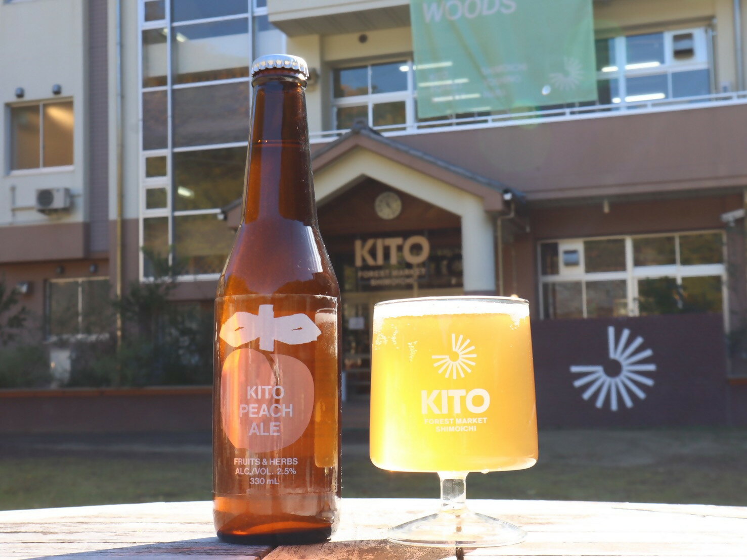 【ふるさと納税】KITO PEACH FRUITS ALE 3本セット（株式会社パル　KITO FOREST MARKET SHIMOICHI）