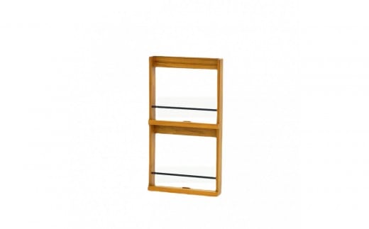 ウォールラック縦型 幅39.5cm 奥行き8cm 高さ73cm チーク無垢材