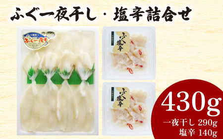 ふぐ 一夜干 塩辛 詰合せ 計 430g ふぐ AY