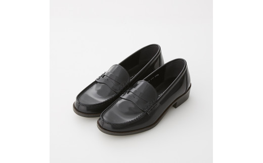 ハルタ カジュアルコインローファー lady's ブラック 24.0cm｜HARUTA 本革 定番 通学 学生 靴 ビジネス [0446]