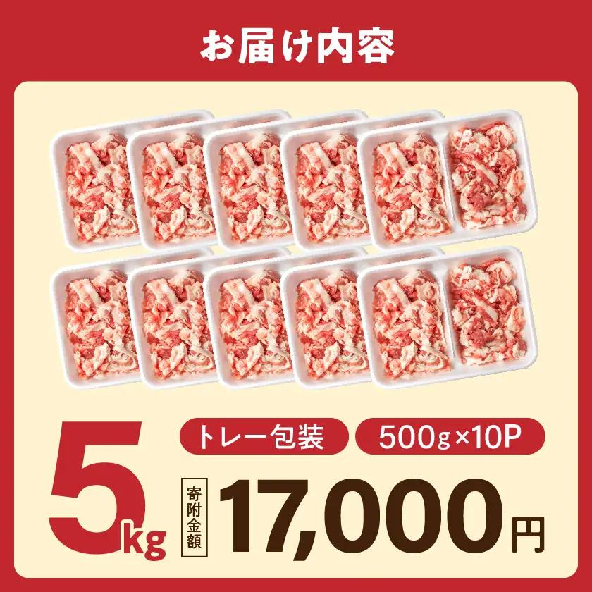豚肉「前田さん家のスウィートポーク」切り落とし5kg〔17-89-001-5kg〕_(都城市) 豚肉 