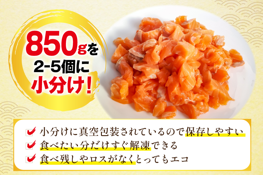 訳あり ノルウェー産 アトランティック サーモン 尾っぽ 850g 柵 おさしみ用 無添加 個包装 [足利本店 宮城県 気仙沼市 20565613] 鮭 さけ サケ サーモン 生食用 おつまみ おかず