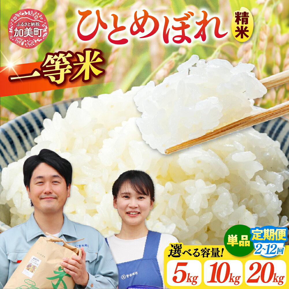 【ふるさと納税】お米 米 白米 令和7年産 宮城県産 ひとめぼれ 精米 5kg 〜 20kg | 2回 〜 12回 定期便 (10kg 〜 240kg) | sg00001-r6 ＜菅原商店＞｜ 宮城県 加美町