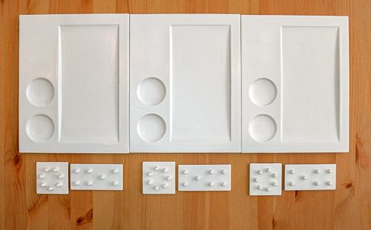 
            【セット】【224】PINモーニングセット3人分(プレート3枚/エッグスタンド3個/カトラリーレスト3個)
          