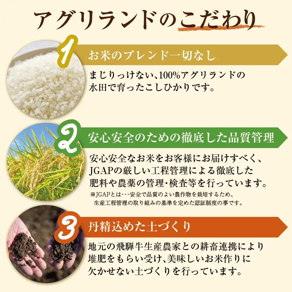 令和7年産 こしひかり飛騨っ晴れ 白米 5kg 生産者直送 お米 コシヒカリ 飛騨産 飛騨高山 アグリランド  JF007