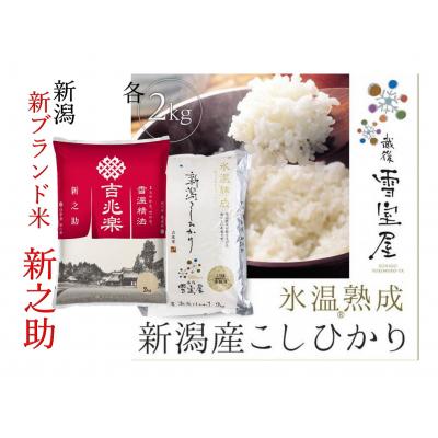 ふるさと納税 阿賀野市 【令和7年産先行受付】阿賀野市産「新之助&amp;雪室米」食べ比べセット(各2kg)