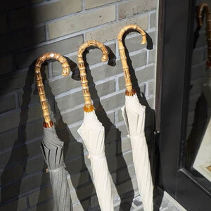 【南砺市】松井機業「城端しけ絹」しけ絹の日傘（麻炭）◆受注生産 ご注文後2〜3ヶ月