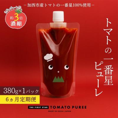 ふるさと納税 加西市 定期便 6ヶ月 トマトピューレ 380g×1本[No5698-1658]