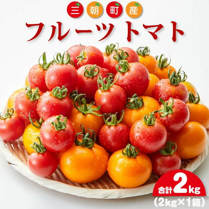 【ふるさと納税】【先行予約】フルーツトマト 三朝町産 2kg × 1箱 | 野菜 やさい 食品 人気 おすすめ 送料無料