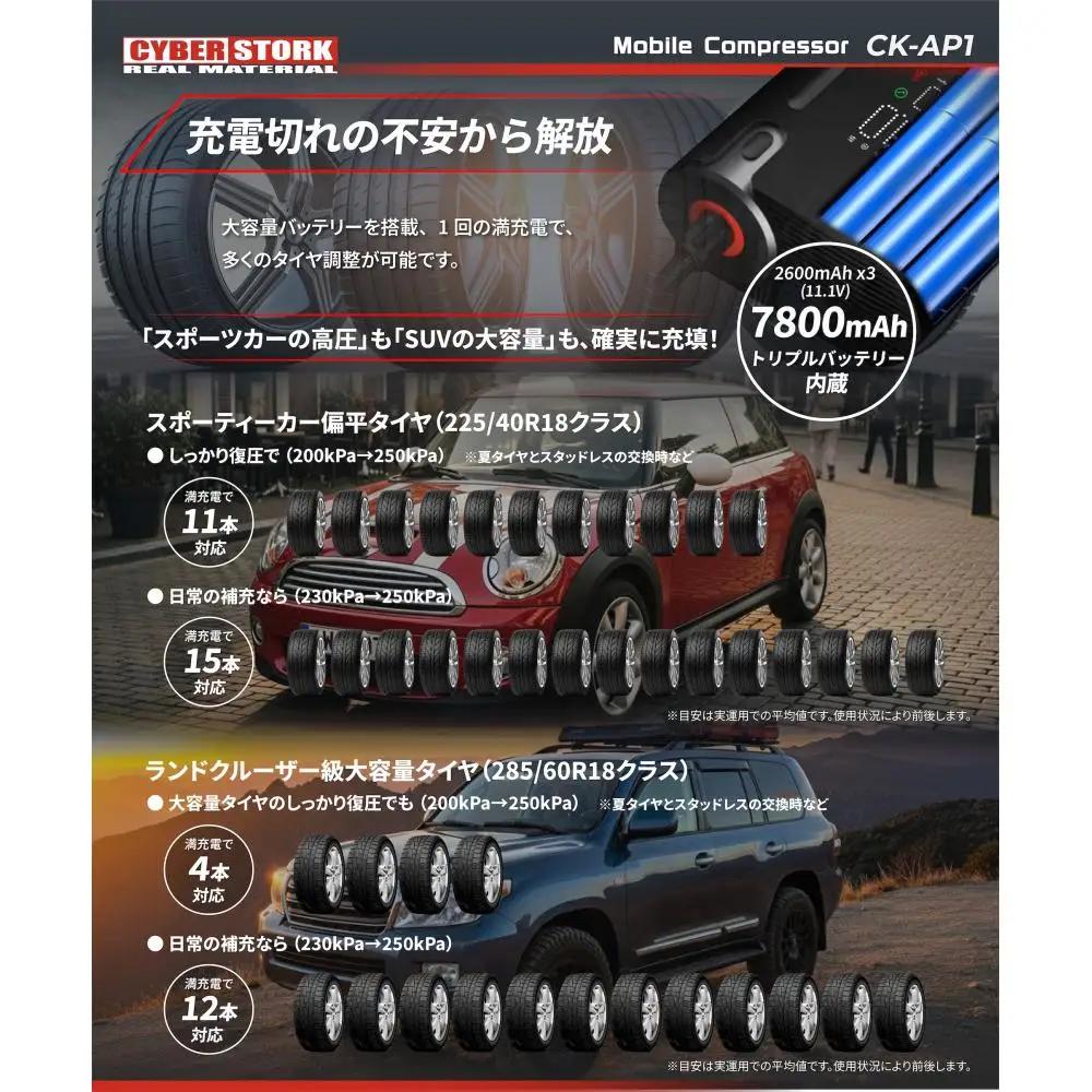 モバイル電動コンプレッサー【スピード配送】/ 恵那市 / サイバーストーク [AUGG002] 空気入れ