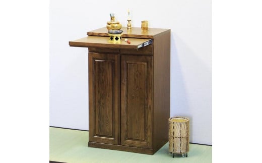 仏壇台 仏壇下台 お仏壇 大川家具 完成品 60cm 幅60cm ミニ仏壇 小型仏壇 日本製 AKBU-01-60H ライトブラウン