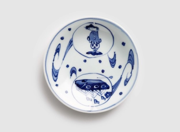 コーヒー皿 流水濃マント異人