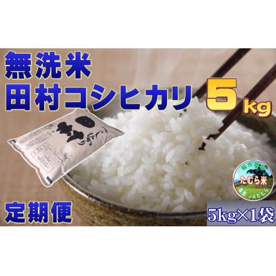 ふるさと納税 田村市 【毎月定期便】田村産 米 無洗米 コシヒカリ 5kg全3回