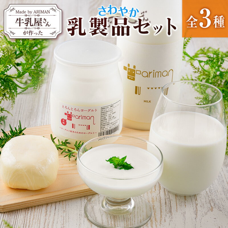 【ふるさと納税】牛乳屋さんが作った さわやか 乳製品 セット 3種 宮崎県産
