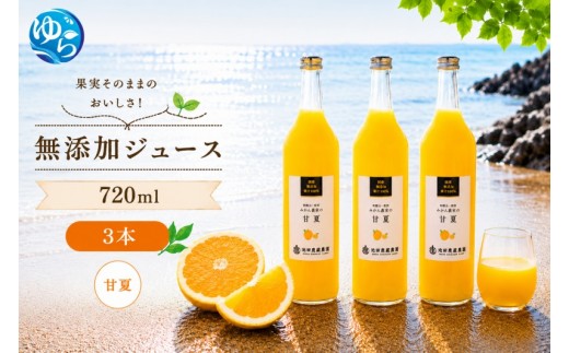 甘夏 100% ジュース / 甘夏 ストレート 果汁 無添加 柑橘 和歌山 11000円 720ml ※北海道・沖縄・離島への配送不可 //drink 【ikd100-ama720-3】