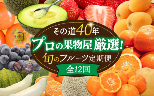 フルーツ定期便【12回定期便】果物屋が選ぶ旬のフルーツ定期便 いちご メロン びわ みかん 梨 柿 ぶどう など / 果物定期便 フルーツ 定期便 果物 春フルーツ 夏フルーツ 秋フルーツ 冬フルーツ / 南島原市 / 贅沢宝庫 [SDZ023]