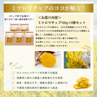 ふるさと納税 大網白里市 千葉県産「未精製ミツロウ」100g×5個 |  | 02