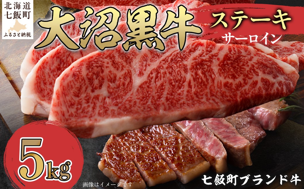 
                  【北海道ブランド牛】大沼黒牛ステーキ（サーロイン5kg） 【ふるさと納税 人気 おすすめ ランキング 北海道ブランド牛 大沼黒牛 黒毛和牛 冷凍 ステーキ サーロイン おいしい 北海道 七飯町】 NAM019
                