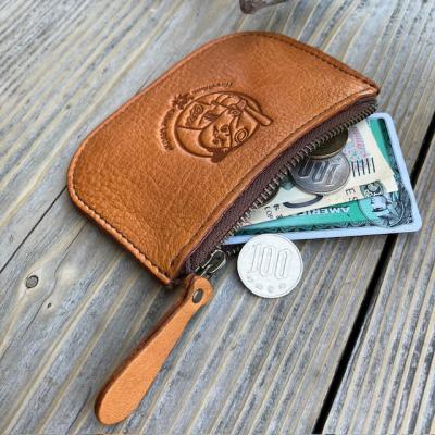 ふるさと納税 東広島市 【広島ジビエレザー×広島東洋カープ】東広島産鹿革使用☆ファスナーポーチ☆ヴィンテージキャメル |  | 02