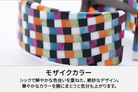 Apple Watch Series10対応モデル登場!!　Apple Watch専用バンド 「Air bangle」モザイクカラー（Series10　46モデル）アダプタ：ブラック