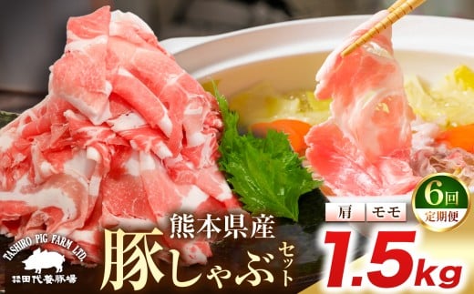 【定期便6回】 『 田代養豚場 』 しゃぶしゃぶセット 1.5kg × 6回 | 肉 にく お肉 おにく 豚 豚肉 ぶた肉 しゃぶしゃぶ 熊本県 玉名市 定期 定期便