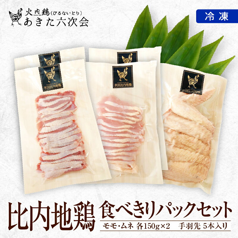 【ふるさと納税】比内地鶏 火内鶏 食べきり パック セット 小分け 日本三大 美味鶏 東北 秋田 大館 ギフト 贈り物 プレゼント 冷凍 送料無料【(株)あきた六次会】