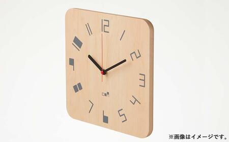 【ギフト用】coaナンバークロック ホワイト 掛け時計 25×4.5×25cm 約900g 【 旭川家具 北海道 旭川市 木製 家具 壁掛け時計 選べるカラー オリジナルフォント リビング ダイニング