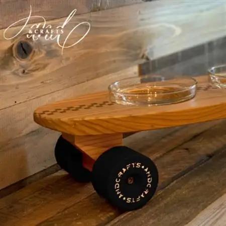 【＆CRAFTS】Pet bowls stand-3BOWLS-(Black)※名入れプレート付き【1257967】