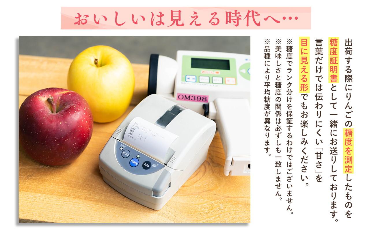 年内発送 【訳あり】家庭用サンふじ約2kg（糖度証明書付き）【青森県 平川市 那由多のりんご園】