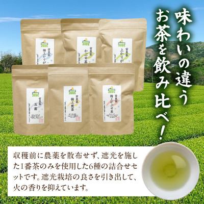 ふるさと納税 西尾市 【吉良茶】味わいの違うお茶を飲み比べ!　茶葉6種セット　計260g・O057 |  | 01