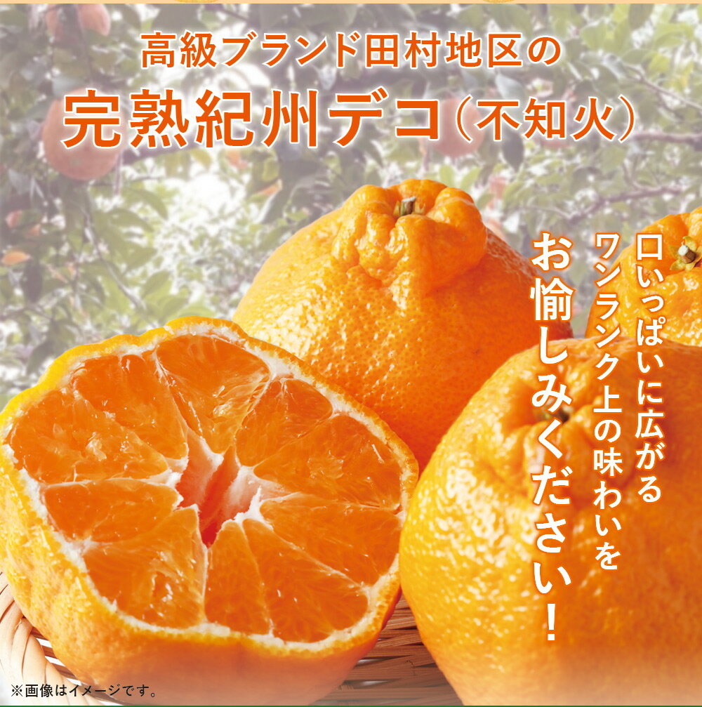 【ふるさと納税】高級ブランド田村の完熟紀州デコ(不知火)約8kg＜2027年3月上旬～3月中旬頃順次発送＞(お届け日指定不可)