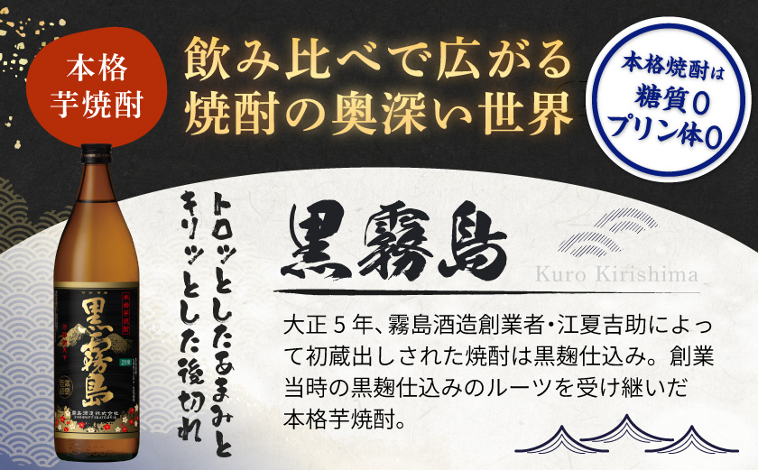 霧島酒造(25度)900ml×5色バラエティセット≪みやこんじょ特急便≫_17-3801_イメージ2