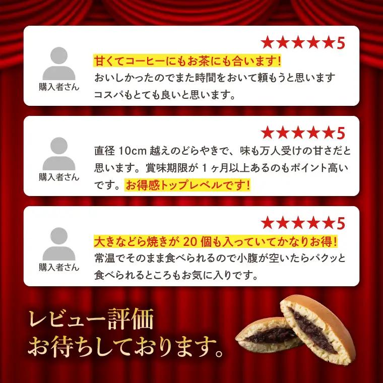 リピーター続出！ 水戸名物 ジャンボどら焼（つぶあん）20個入り 1ケース トーア乳業謹製（DZ-2）