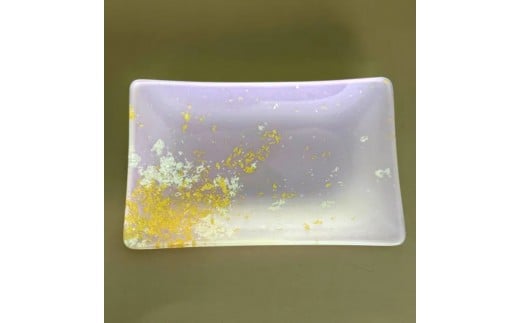 角小皿 FATA  パープル（金箔） ［NF128］