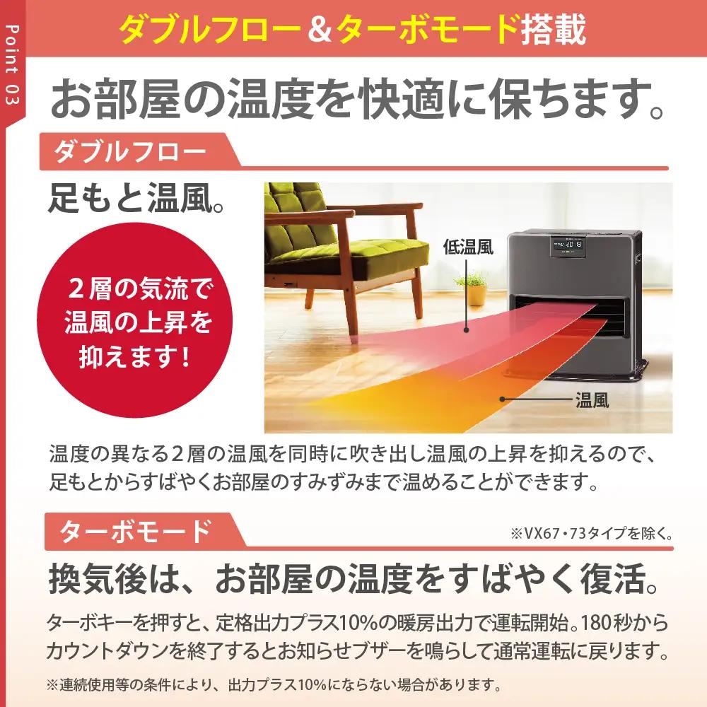 【コロナ】石油ファンヒーター VX 10～13畳用 ホワイト