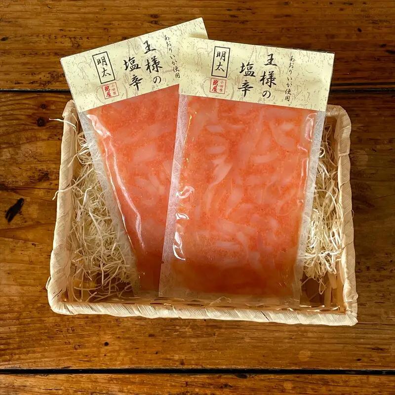 王様の塩辛 明太子 小パック 2枚【 惣菜 いかの塩辛 あおりいか 珍味 海鮮 お取り寄せ 御中元 お中元 お歳暮 父の日 母の日 贈り物 日本酒 焼酎 塩辛 塩辛 】【家庭用 自宅用 贈答品 贈答用