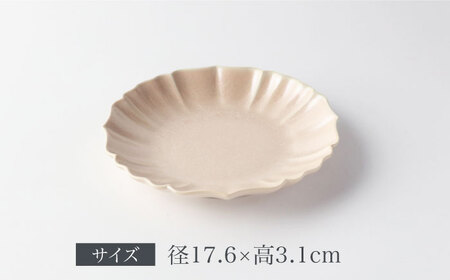 【美濃焼】ロータス ラウンドプレート 18cm ペアセット ピンクパール【一洋陶園】うつわ プレート ペア[MFQ023]