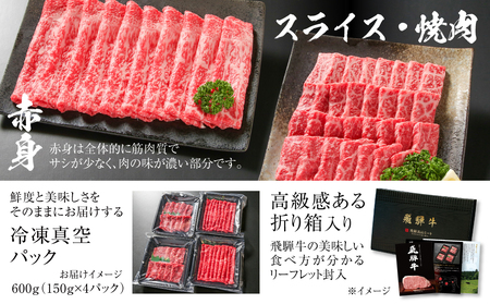 飛騨牛 赤身（スライス・焼肉） 600g 飛騨牛 飛騨高山ミート [MZ015]