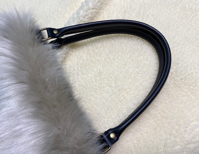 M435　エコファーバイカラーバッグ