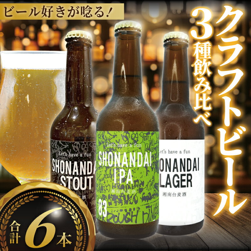 【ふるさと納税】ビール クラフトビール 飲み比べ 3種 ラガー スタウト IPA 330ml×各2本 合計6本 beer 麦酒 びーる 地ビール 酒 craft beer クラフト ご当地 家飲み 直送 おすすめ 人気 お取り寄せ 贈答 冷蔵 湘南台 Aprotodo’S株式会社 RRAAP BREWERY 神奈川 湘南 藤沢