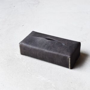 Teha’amana Tissue Cover Smoke テハマナ ティッシュカバー スモーク ブラック 革 皮 雑貨 おしゃれ レザー 本革 こだわりの逸品 地域特産品 ギフト 自分用 人気 おす