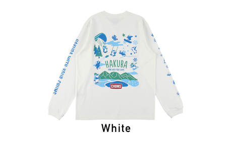 CHUMS×HAKUBA 長袖Tシャツ L /ホワイト