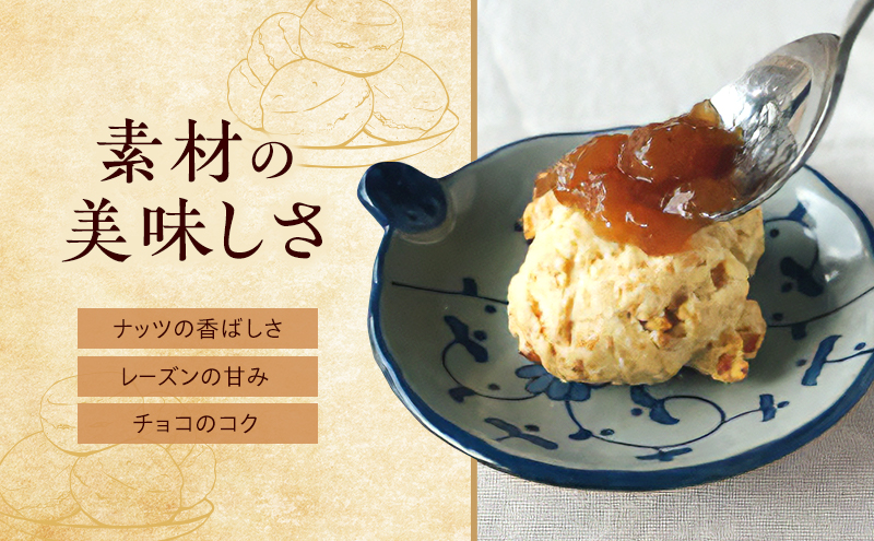 スコーン 詰め合わせ 12個セット 3種類 カシューナッツ レーズン ココア＆チョコ 手作り 焼き菓子